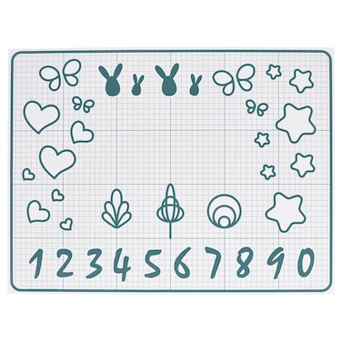 Baking Mat White/Turquoise 61X46cm