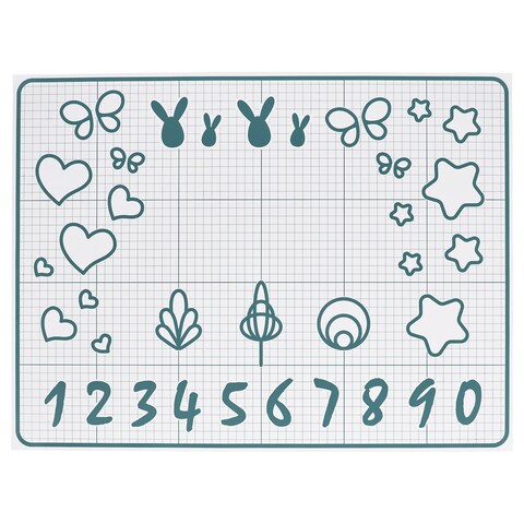 Baking Mat White/Turquoise 61X46cm