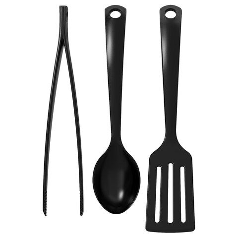 3-Piece Kitchen Utensil Set Black