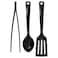 3-Piece Kitchen Utensil Set Black