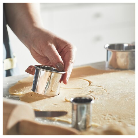 Cookie Cutter Set Of 5 Silver-Colour