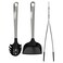 3-Piece Kitchen Utensil Set Black/Stainless Steel