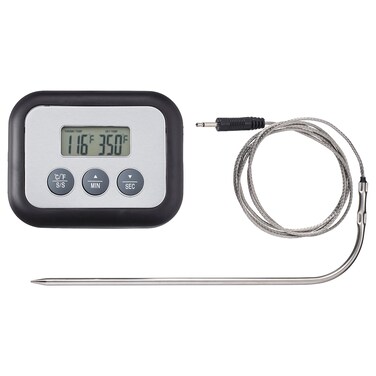 Meat Thermometer/Timer Digital Black