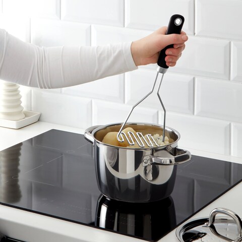 Ramzan Offer Potato Masher Stainless Steel/Black
