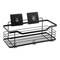 Tendance Big Rectangular Stainless Steel Basket With 3M Adhesive Card (Black, 31 X 15.5 X 16.5 Cm)