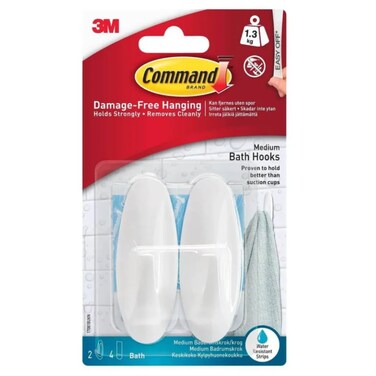 3M Command Medium Bathroom Hook Set (2 Pc.)