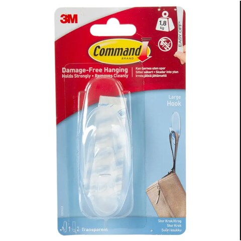 3M Command Season Promo Large Clear Hook With Mini Hook Pack (2 Pc.)