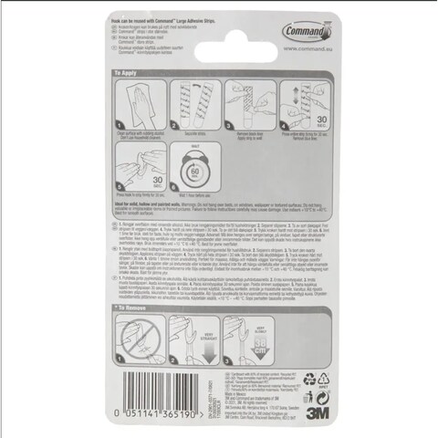 3M Command Season Promo Large Clear Hook With Mini Hook Pack (2 Pc.)