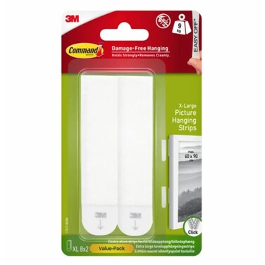 3M Command Picture Hanging Strips (8 Pairs, White)