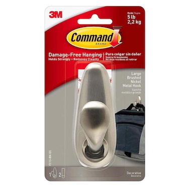 3M Command Brushed Nickel Hook
