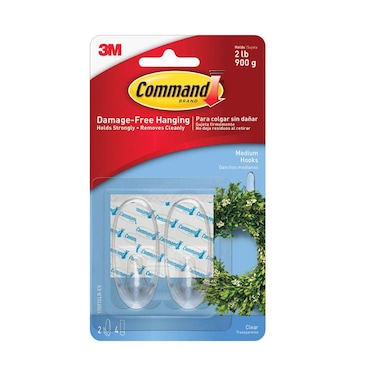 3M Command Clear Medium Hooks