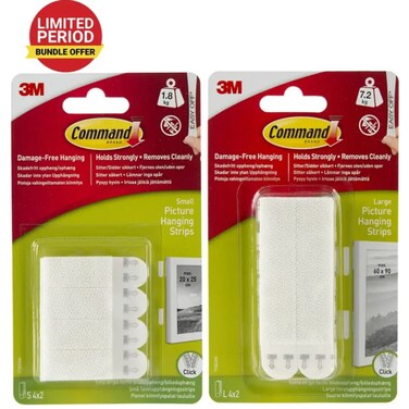 3M Command Season Promo Large + Small Picture Hanging Strip Pack (2 Pc.)
