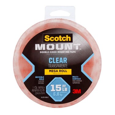 3M Scotch Permanent Mounting Tape (2.5 X 317.5 Cm, Clear)