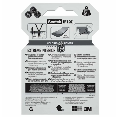 Scotch Fix Double-Face Extreme Interior Mounting Tape (19 Mm X 1.8 M)