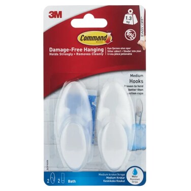 3M Command Medium Towel Hook Set (2 Pc.)