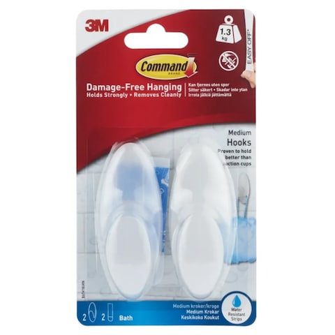 3M Command Medium Towel Hook Set (2 Pc.)