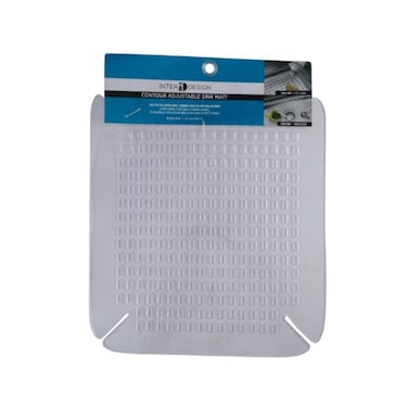 InterDesign Contour Sink Saver Sink Mat (34.3 x 40.6 cm, Clear)