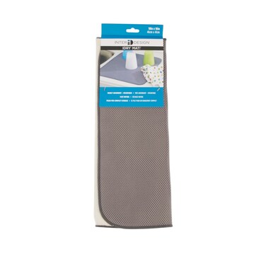 Interdesign iDry Drying Mat (46 x 41 cm, Pewter &amp; Ivory)