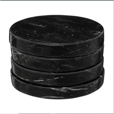 SG Sublima Marble Coaster Set (4 Pc., Black)