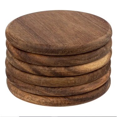 SG Acacia Coaster (6 Pc., D. 10 cm)