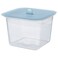 Food Container With Lid, Square Plastic/Silicone, 1.4 L