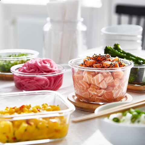 Ramadan Offcer Food Container, Round/Glass, 600 Ml