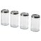 Ramadan Offcer Spice Jar, Clear Glass/Stainless Steel 4 Pack, 35 Cl