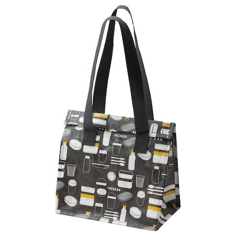 Ramadan Offcer Lunch Bag, Patterned Grey, 25X16X27Cm