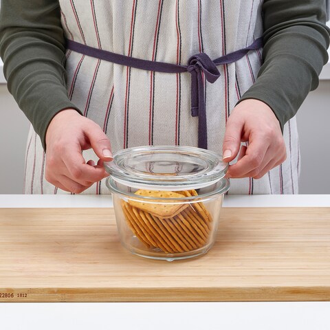 Ramadan Offcer Food Container With Lid, Glass, 600 Ml