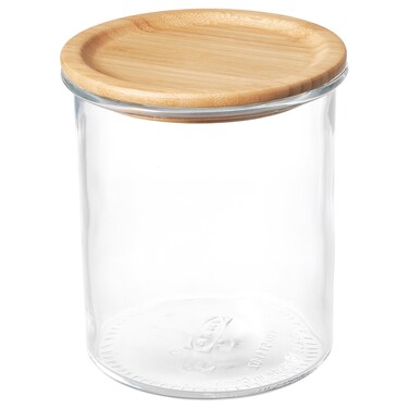 Ramadan Offcer Jar With Lid, Glass/Bamboo, 1.7 L