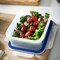 Ramadan Offcer Food Container With Lid 3 Pack, Rectangular/Plastic, 1.0 L