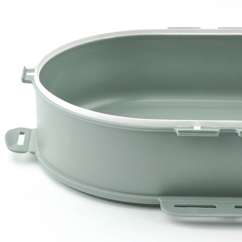 Ramadan Offcer Add-On Unit F Stackable Lunch Box, For Dry Food Light Grey-Green, 0.3 L