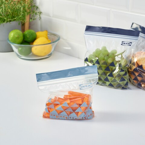 Ramadan Offcer Resealable Bag 60 Bags, Patterned/Blue, 1/0.4 L