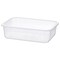 Food Container, Rectangular/Plastic, 1.0 L