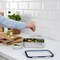 Food Container With Lid, Rectangular Stainless Steel/Plastic, 1.0 L