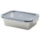Food Container With Lid, Rectangular Stainless Steel/Plastic, 1.0 L