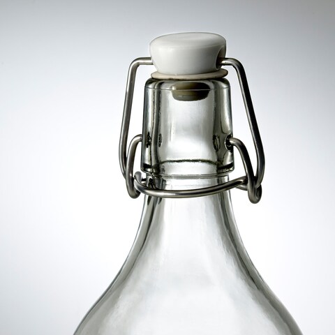 Bottle With Stopper, Clear Glass, 0.5 L