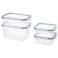Ramadan Offcer Food Container With Lid, Set Of 4, Plastic