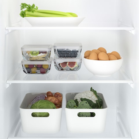 Ramadan Offcer Food Container With Lid, Glass, 0.5 L