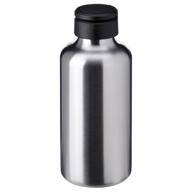 Ramadan Offcer Water Bottle, Stainless Steel/Black, 0.7 L