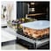 Ramadan Offcer Food Container With Lid, Rectangular Glass/Silicone, 1.0 L