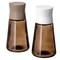 Ramadan Offcer Salt And Pepper Shakers 2 Pack, Glass/Brown, 12Cm