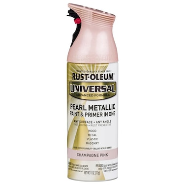 Rust-Oleum Universal Advanced Formula Pearl Metallic Paint &amp; Primer in One (Champagne Pink, 312 g)