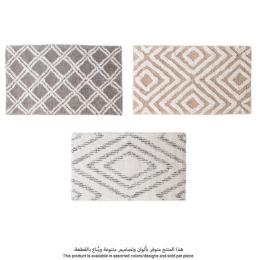 5Five Cotton Patterned Bath Mat (Assorted colors/designs, 70 x 40 x 1 cm)