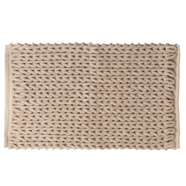 5Five Cotton &amp; Polyester Bath Mat (75 x 50 x 2.2 cm, Linen Beige)