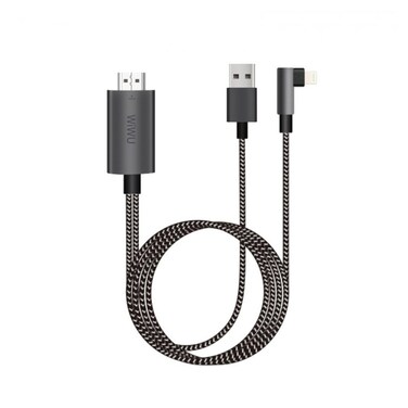 WIWU Lightning To HDMI Cable For iPhone Black