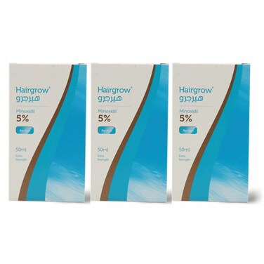 Hairgrow 5% Minoxidil Solution 50 ML Effective Hair Regrowth Treatment (Pack of 3)