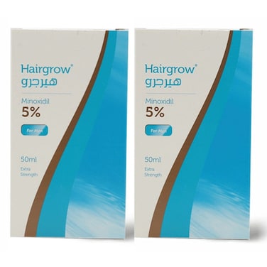Dar-Al-Dawa Hairgrow 5% Minoxidil 50 ML Combat Hair Loss and Thinning (Pack Of 2)