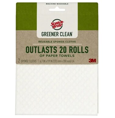 Scotch Brite Greener Clean Reusable Sponge Cloth (2 Pc.)
