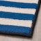 Rug Low Pile Blue Black/Stripe 60X90Cm